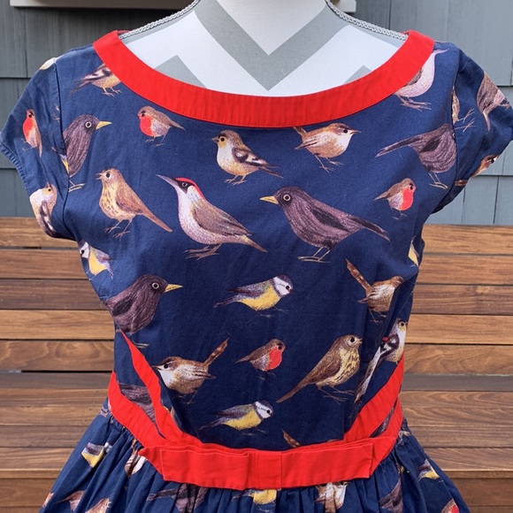 eShakti Bird Dress with Stretch XL 16 - Picture 4 of 8